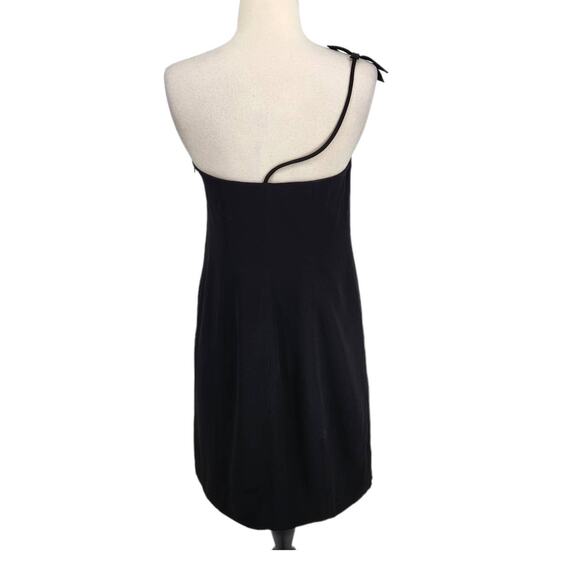 Tibi Asymmetrical One Shoulder Dress 3D Applique Motif - Picture 5 of 7